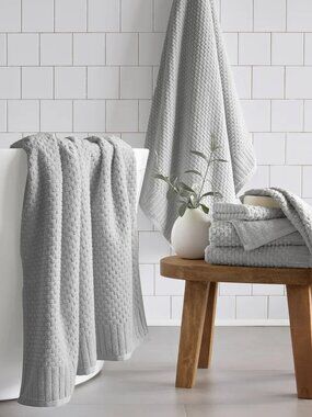 WelHome Textured Towels - 6-piece Set, Gray